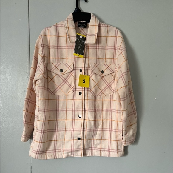 Pink and Yellow Utility Jacket with Relaxed Fit - Picture 2 of 7